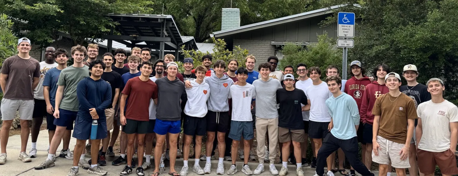 Brothers gathered after a day of volunteering at Boys Town North Florida
